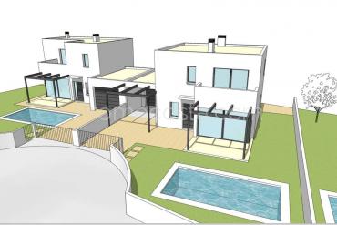 L'Escala - Casa sobre plano, con piscina privada y garaje